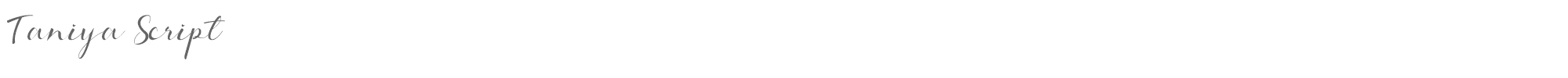 Sample characters Taniya Script Font